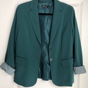 NY&Co 7th Avenue 2-button Blue Green Blazer